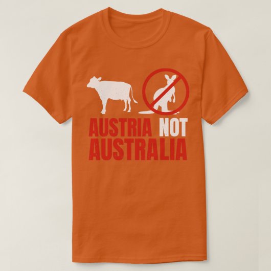 Oostenrijk Not Australia Kangaroos Funny Pun T-shirt (Design voorkant)