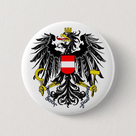 Oostenrijk Officieel symbool wapenschild heraldry Ronde Button 5,7 Cm (Voorkant)