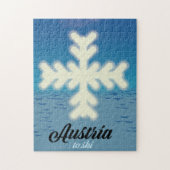 Oostenrijk om te skiën legpuzzel (Verticaal)