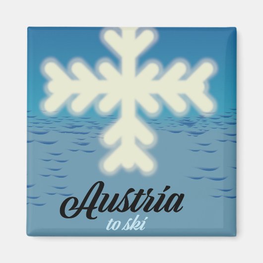 Oostenrijk om te skiën magneet (Voorkant)