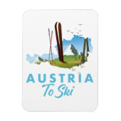 Oostenrijk om te skiën. magneet (Verticaal)