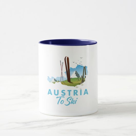 Oostenrijk om te skiën. mok (Midden)
