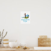 Oostenrijk om te skiën. poster (Keuken)