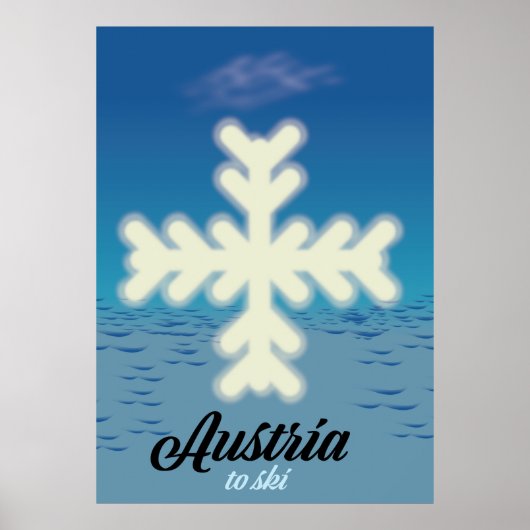 Oostenrijk om te skiën poster (Voorkant)