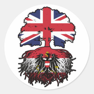 Oostenrijk Oostenrijks-Brits Verenigd Koninkrijk V Ronde Sticker