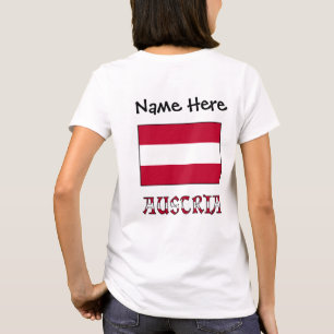 Oostenrijk Oostenrijkse Vlag Gepersonaliseerd T-shirt