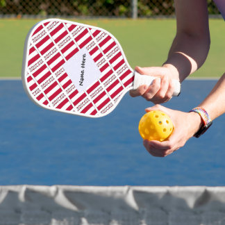 Oostenrijk Oostenrijkse Vlag Getegeld Zwart Person Pickleball Paddle