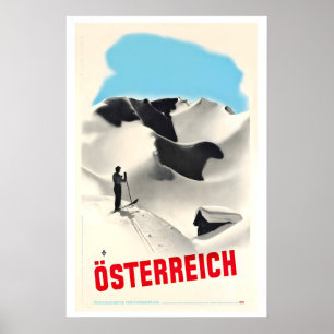 Oostenrijk Österreich Vintage Skiposter Poster
