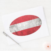 Oostenrijk Ovale Sticker (Envelop)