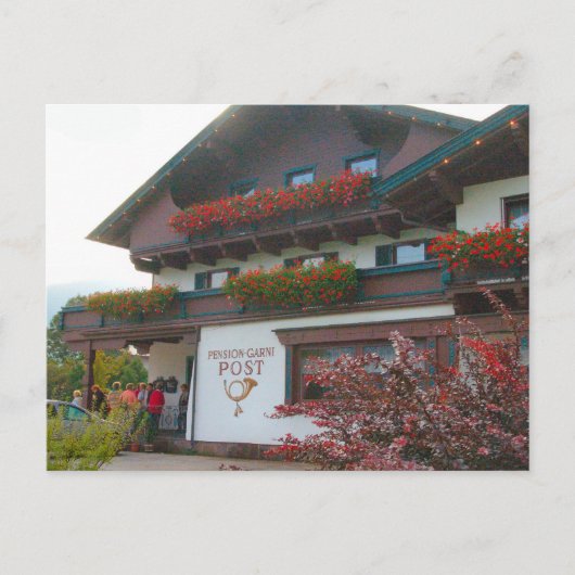 Oostenrijk, postkantoor Zillertal, kantoor Briefkaart (Voorkant)