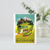 Oostenrijk, Reiseland, spoorweg, vintage-reis Briefkaart (Staand voorkant)