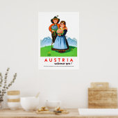  Oostenrijk Reisposter Retro Alpine Poster (Keuken)