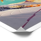 Oostenrijk Reisposter Tirol Ski Print Igls Kunst (Hoek)