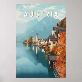 Oostenrijk Reizen Kunst Vintage Poster