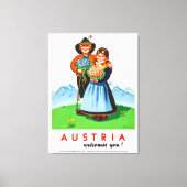  Oostenrijk Reizen Poster Retro Canvas Afdruk (Voorkant)