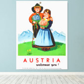  Oostenrijk Reizen Poster Retro Canvas Afdruk (Insitu (Houten vloer))