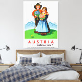  Oostenrijk Reizen Poster Retro Canvas Afdruk (Insitu (Slaapkamer))