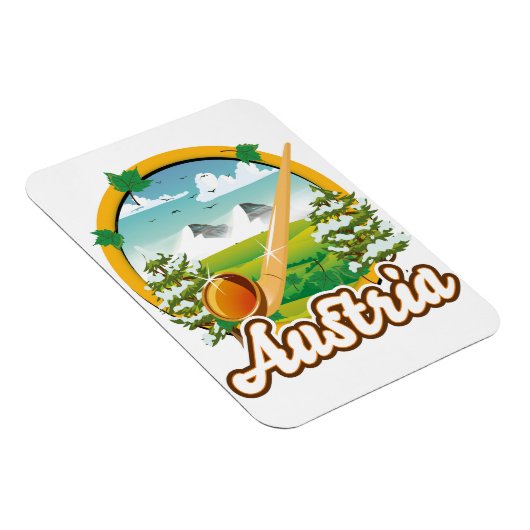 Oostenrijk retro reislogo magneet (Rechterzijde)