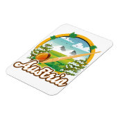 Oostenrijk retro reislogo magneet (Linkerzijde)