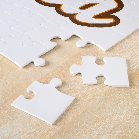 Oostenrijk retro reizen logo legpuzzel (Zijkant)