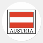 Oostenrijk Ronde Sticker (Voorkant)