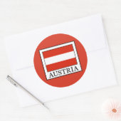 Oostenrijk Ronde Sticker (Envelop)