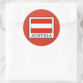 Oostenrijk Ronde Sticker (Tas)