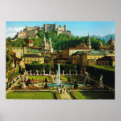 Oostenrijk, Salzburg, Schloss Hollenberg, tuinen Poster (Voorkant)