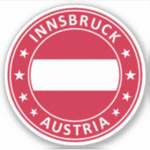 Oostenrijk, Salzburg Sticker (Voorkant)