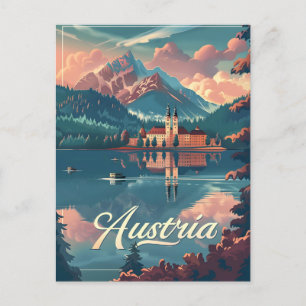 Oostenrijk Serenity: Lakeside Mountain Briefkaart