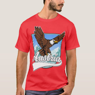 Oostenrijk Ski bergen reizen patch T-shirt