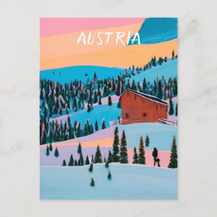 Oostenrijk ski briefkaart