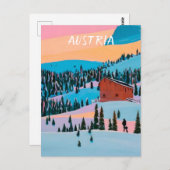 Oostenrijk ski briefkaart (Voorkant / Achterkant)