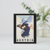 Oostenrijk Ski Briefkaart (Staand voorkant)