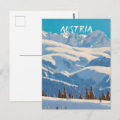 Oostenrijk ski briefkaart (Voorkant / Achterkant)