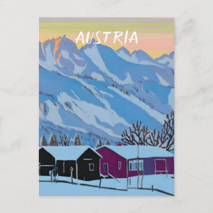 Oostenrijk ski briefkaart