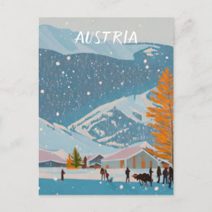 Oostenrijk ski briefkaart