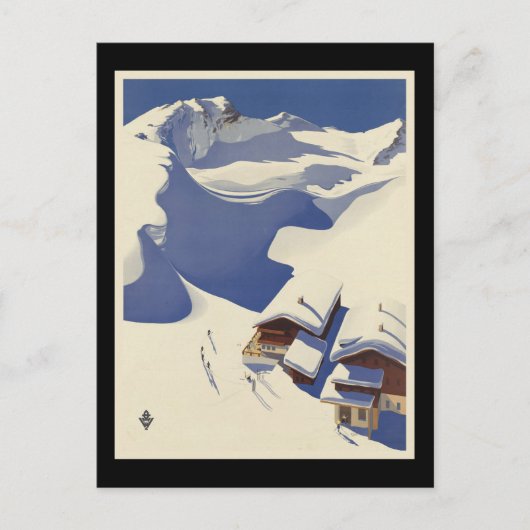 Oostenrijk Ski ligt in de Alpen Briefkaart (Voorkant)