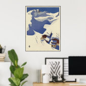 Oostenrijk Ski ligt in de Alpen Poster (Thuiskantoor)