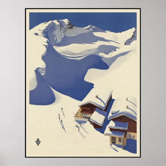 Oostenrijk Ski ligt in de Alpen Poster (Voorkant)