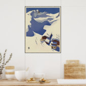Oostenrijk Ski ligt in de Alpen Poster (Keuken)