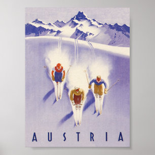 Oostenrijk  Ski Poster