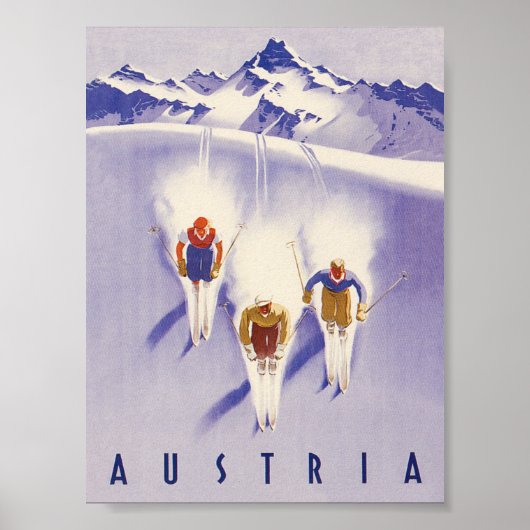 Oostenrijk  Ski Poster (Voorkant)