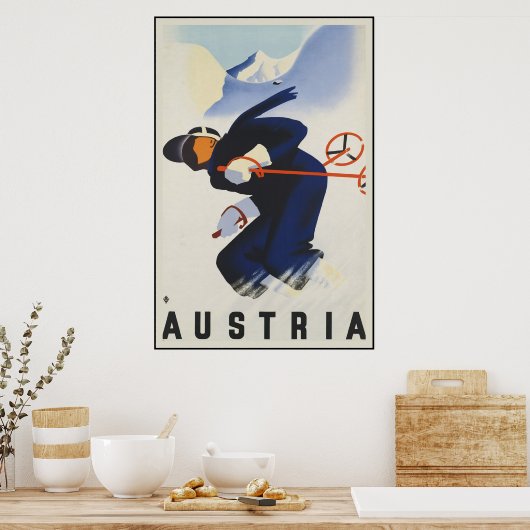 Oostenrijk Ski Poster (Keuken)
