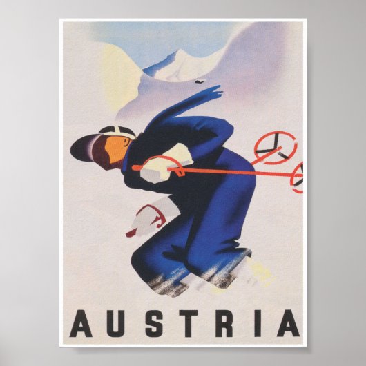 Oostenrijk  Ski Poster (Voorkant)