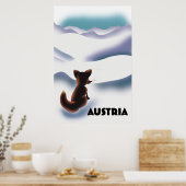Oostenrijk Ski reisposter Poster (Keuken)