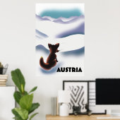 Oostenrijk Ski reisposter Poster (Thuiskantoor)