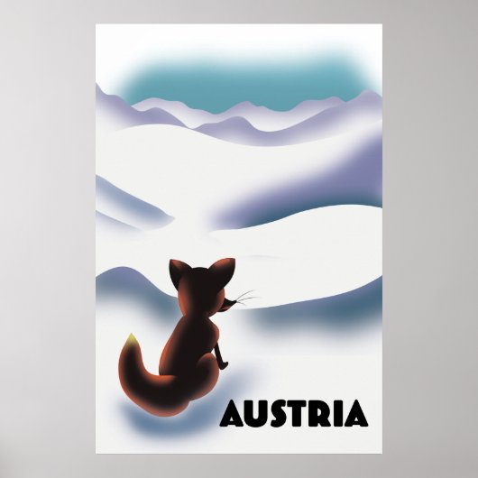 Oostenrijk Ski reisposter Poster (Voorkant)