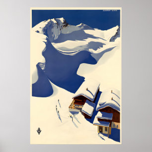 Oostenrijk Ski Reisposter - Wunscheim Poster