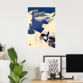 Oostenrijk Ski Reisposter - Wunscheim Poster (Thuiskantoor)